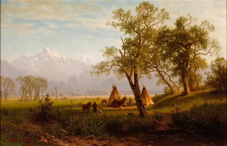 Hory Wind River, území Nebrasky - Albert Bierstadt