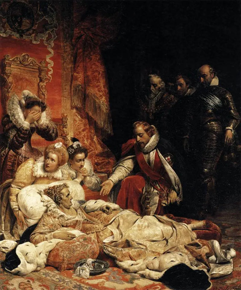 Smrt Alžběty, královny Anglie, v roce 1603 - Paul Delaroche