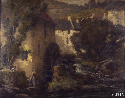 Moulin à eau - Gustave Courbet - Reproductions de tableaux et peintures haut de gamme