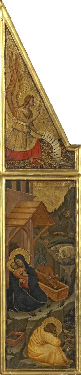 Narození s andělem Zvěstování (triptych, levá křídlo) - Nardo di Cione
