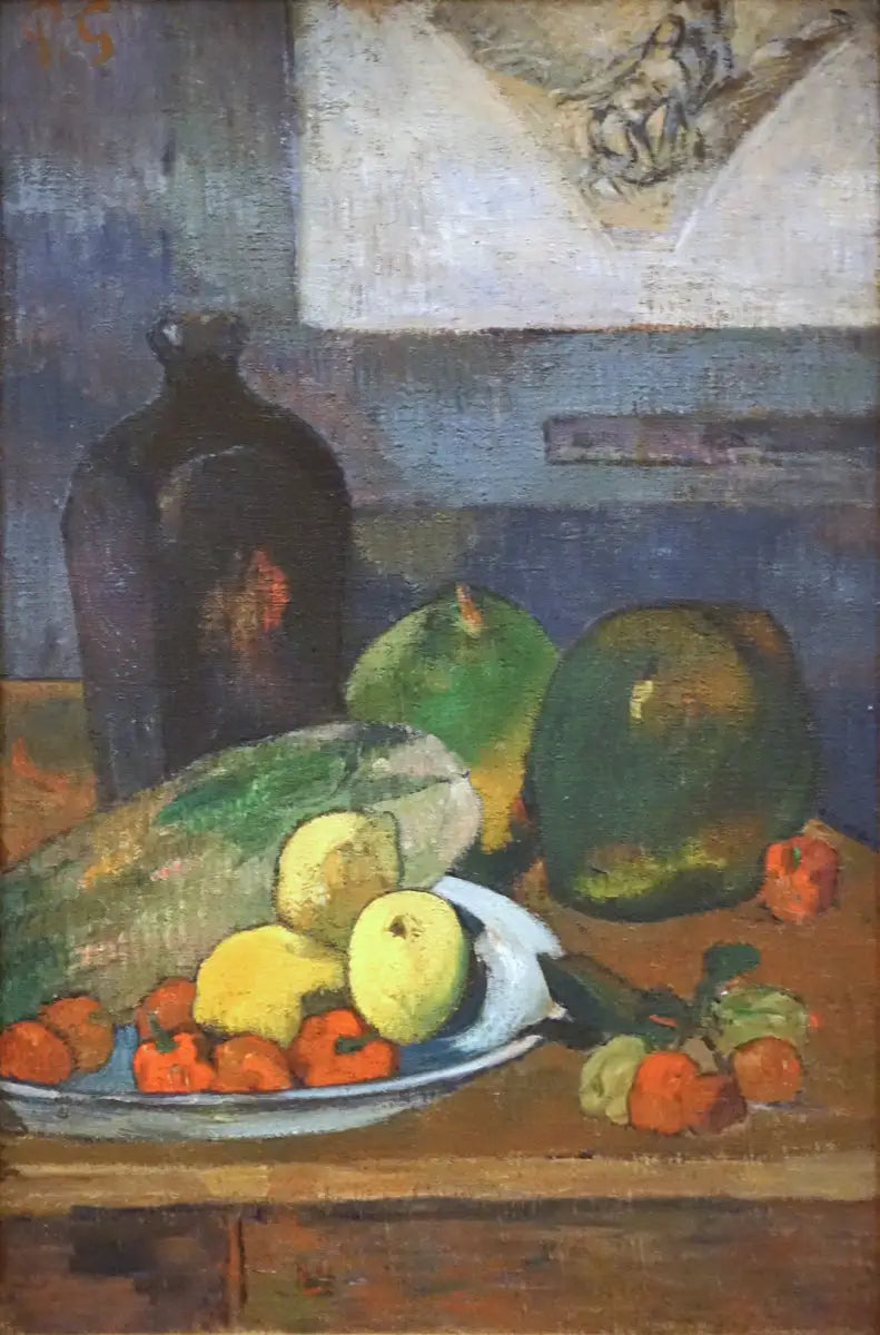 Zátiší s náčrtem od Delacroixe - Paul Gauguin