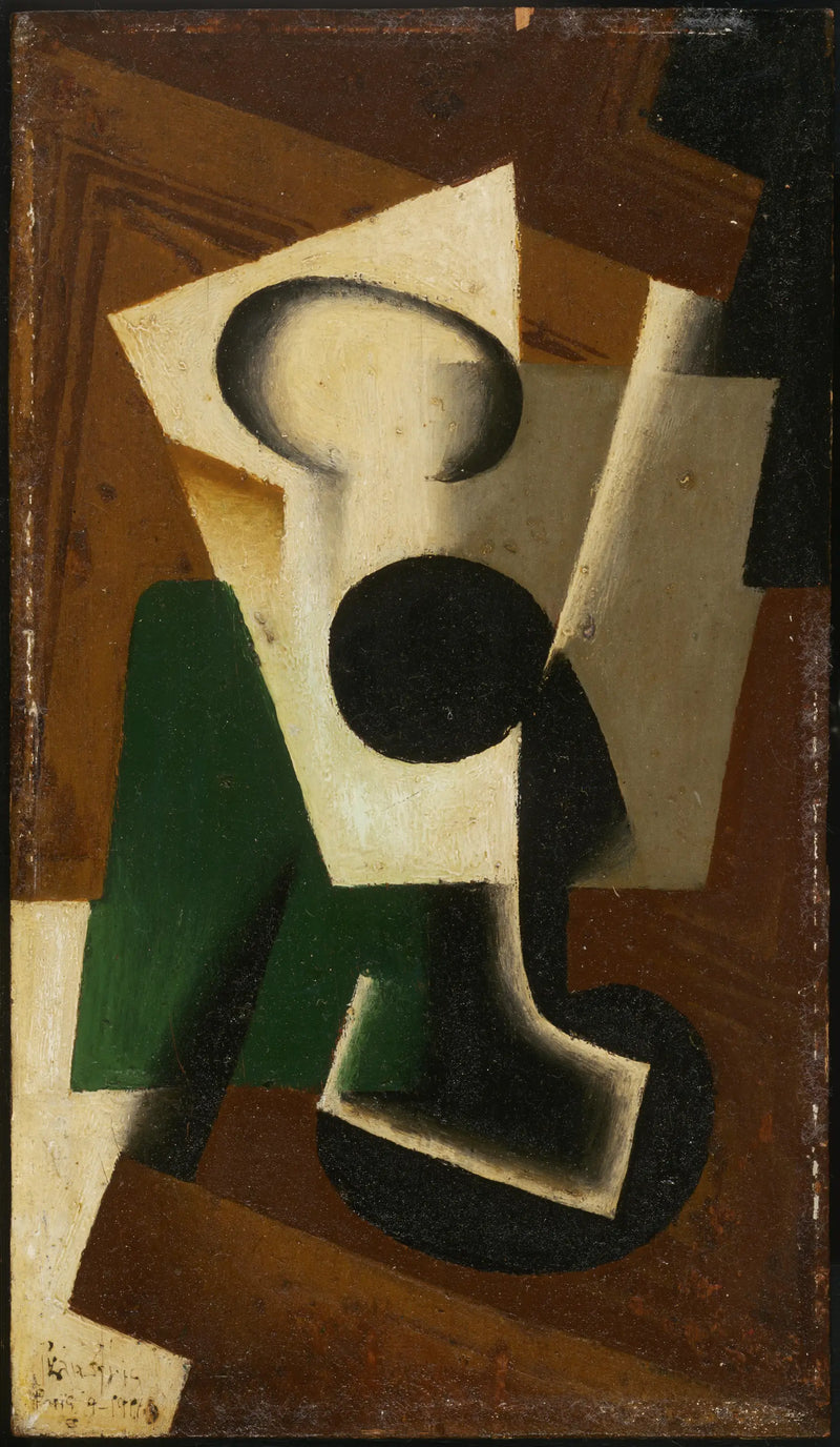 Přírodní scéna s sklenicí - Juan Gris
