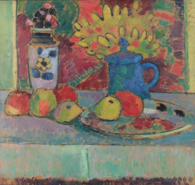 Mrtvá příroda s květinami a ovocem - Alexej von Jawlensky