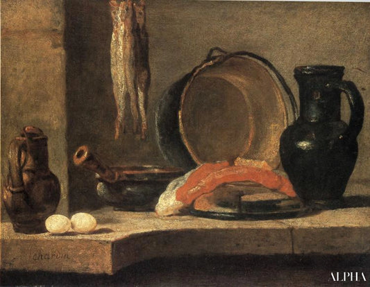 Nature morte avec des harengs - Jean Siméon Chardin - Reproductions de tableaux et peintures haut de gamme