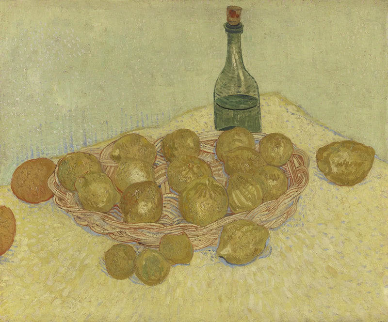Zátiší: láhev, citrony a pomeranče - Vincent van Gogh