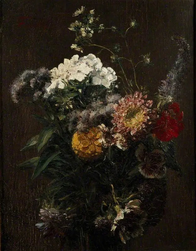 Mrtvá příroda: smíšené květiny - Henri Fantin-Latour