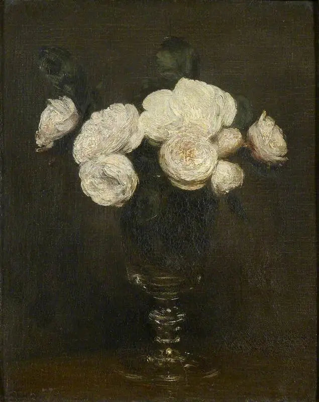 Mrtvá příroda: Růže z Malmaison - Henri Fantin-Latour