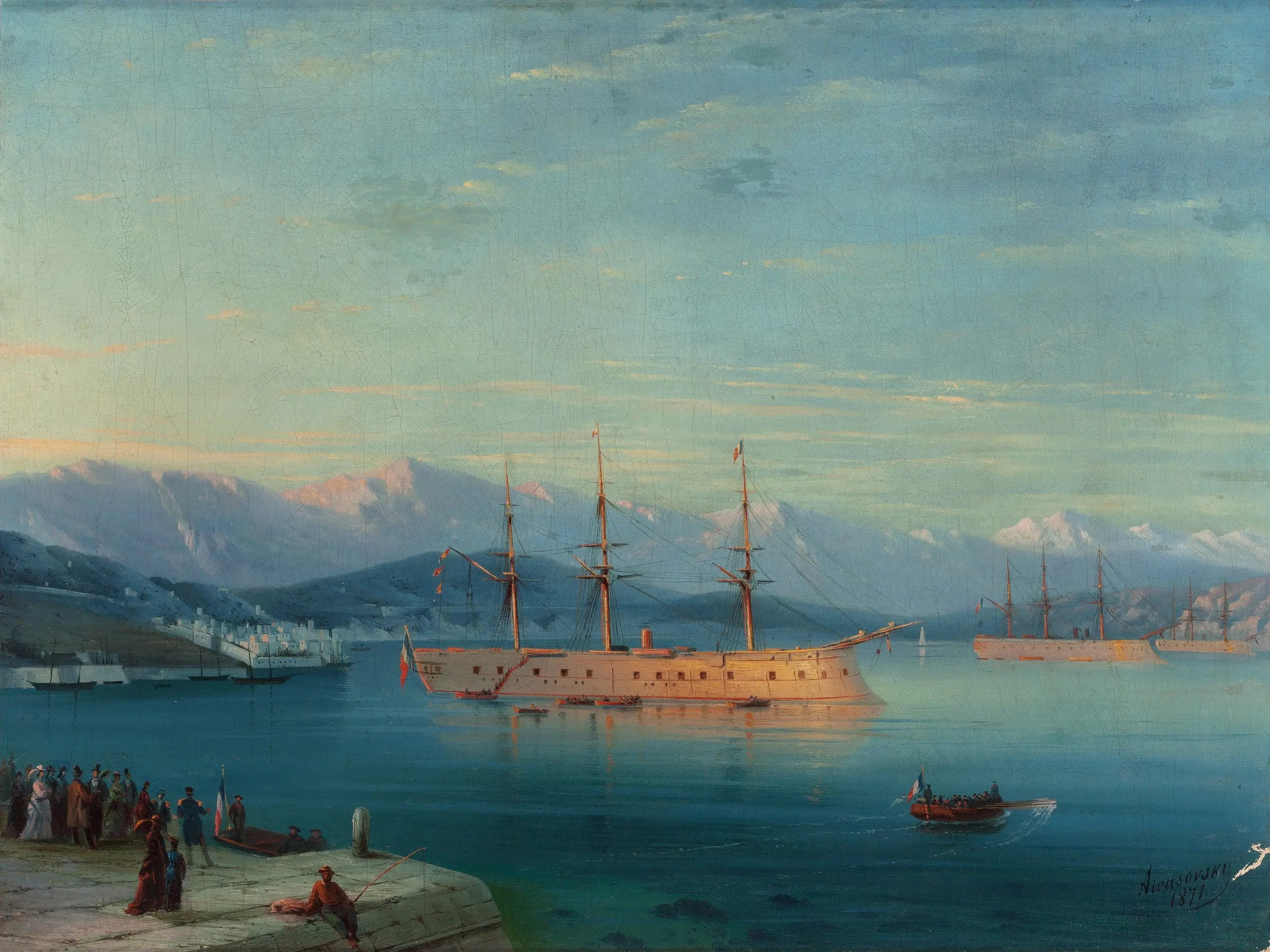 Navires français au départ de la mer Noire - Ivan Aïvazovski - Alpha Reproduction