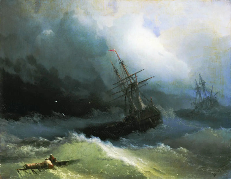Lodě na rozbouřeném moři - Ivan Aïvazovskij