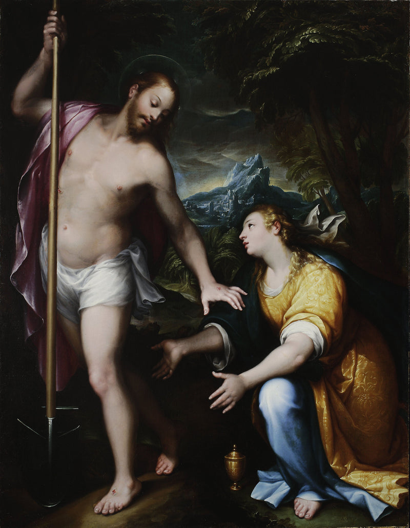 « Noli me tangere » – Vzkříšený Kristus se zjeví Marie Magdaléně (Jan 20:14-17) - Denis Calvaert