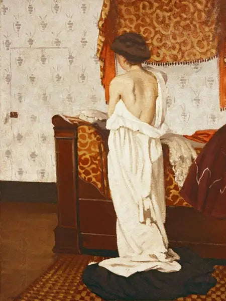Nahá záda v interiéru - Félix Vallotton