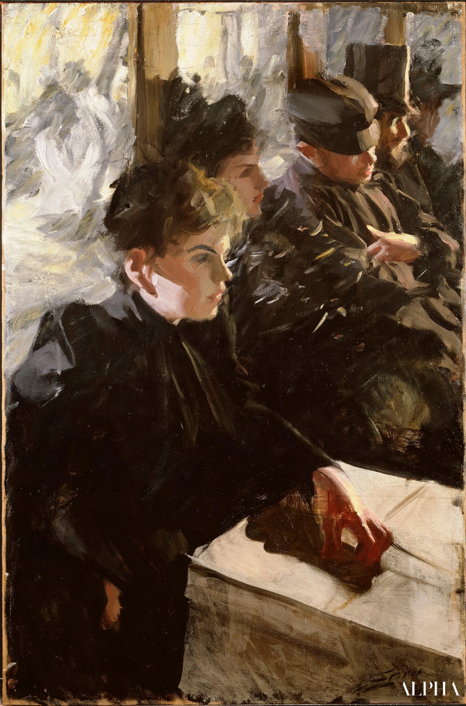 Reproduction du tableau « Omnibus - Anders Zorn » par Alpha Reproduction en peinture à l’huile