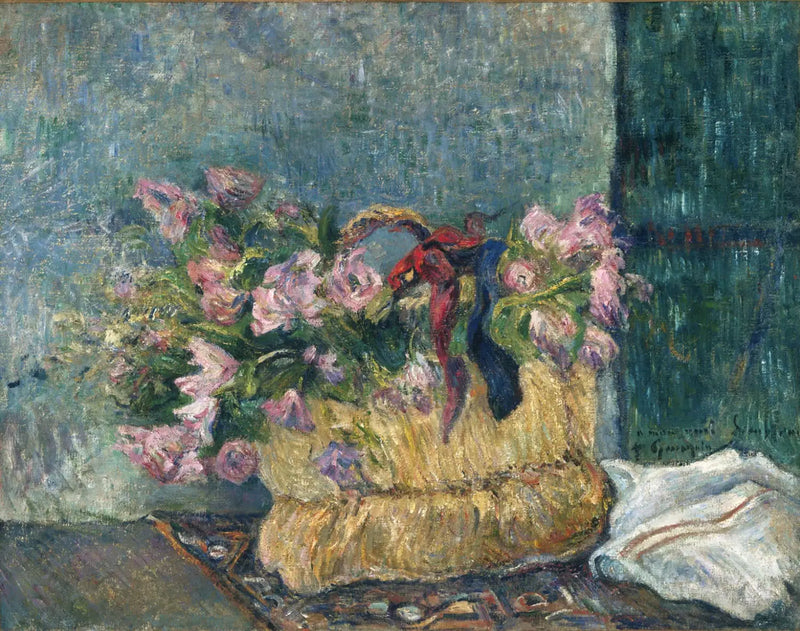 Košík květin, nebo Květiny v košíku - Paul Gauguin