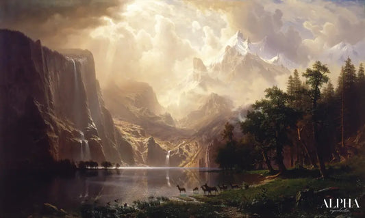 Parmi la Sierra Nevada, Californie - Albert Bierstadt - Reproductions de tableaux et peintures haut de gamme