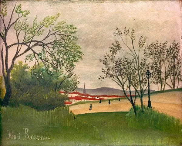 Krajina s věží - Henri Rousseau