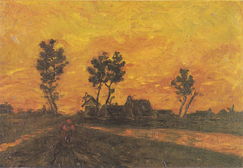 Krajina při západu slunce - Vincent van Gogh
