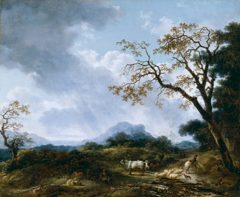 krajina s přechodnou přehánkou - Jean-Honoré Fragonard