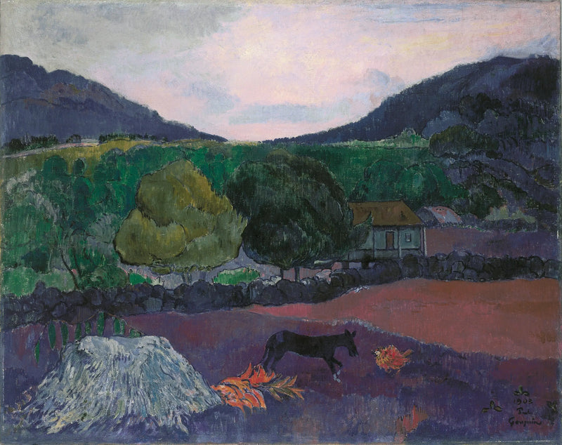 Krajina se psem - Paul Gauguin