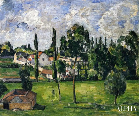 Paysage avec ligne d'eau, c.1879 - Paul Cézanne - Reproductions de tableaux et peintures haut de gamme