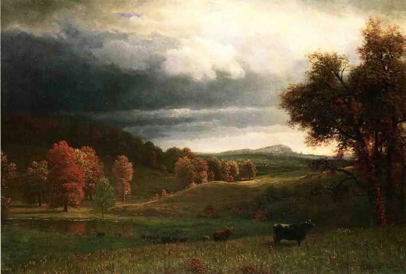 Podzimní krajina, Les Catskills - Albert Bierstadt