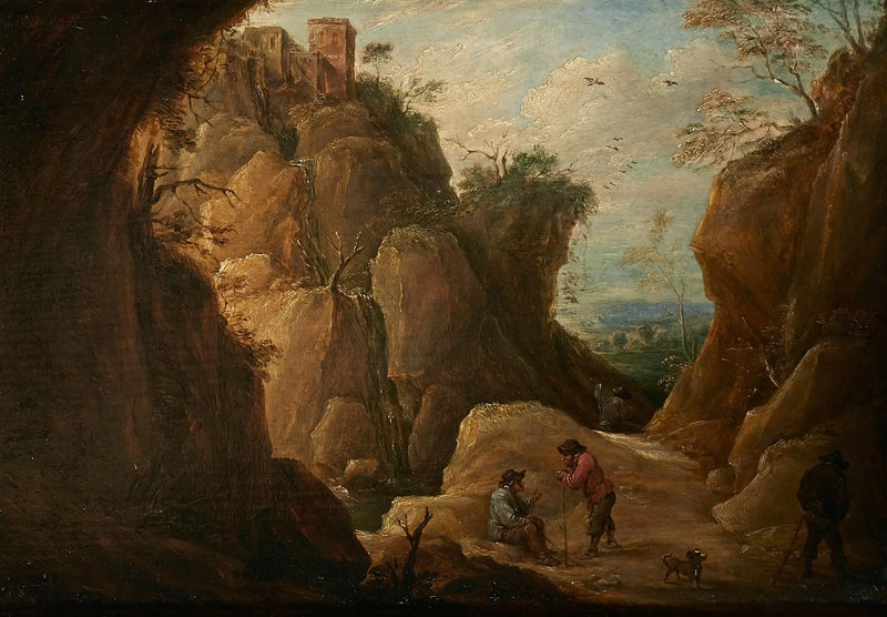 Horská krajina s cestovateli - David Teniers mladší