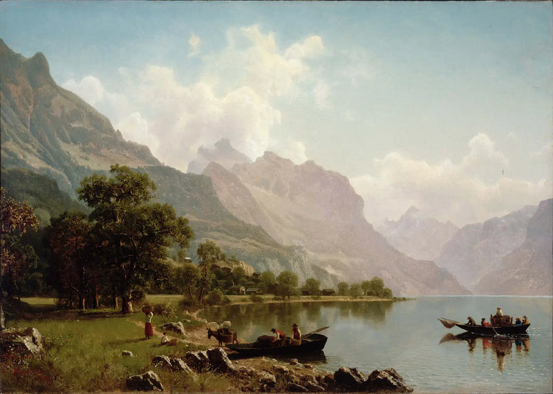 Švýcarská horská krajina - Albert Bierstadt