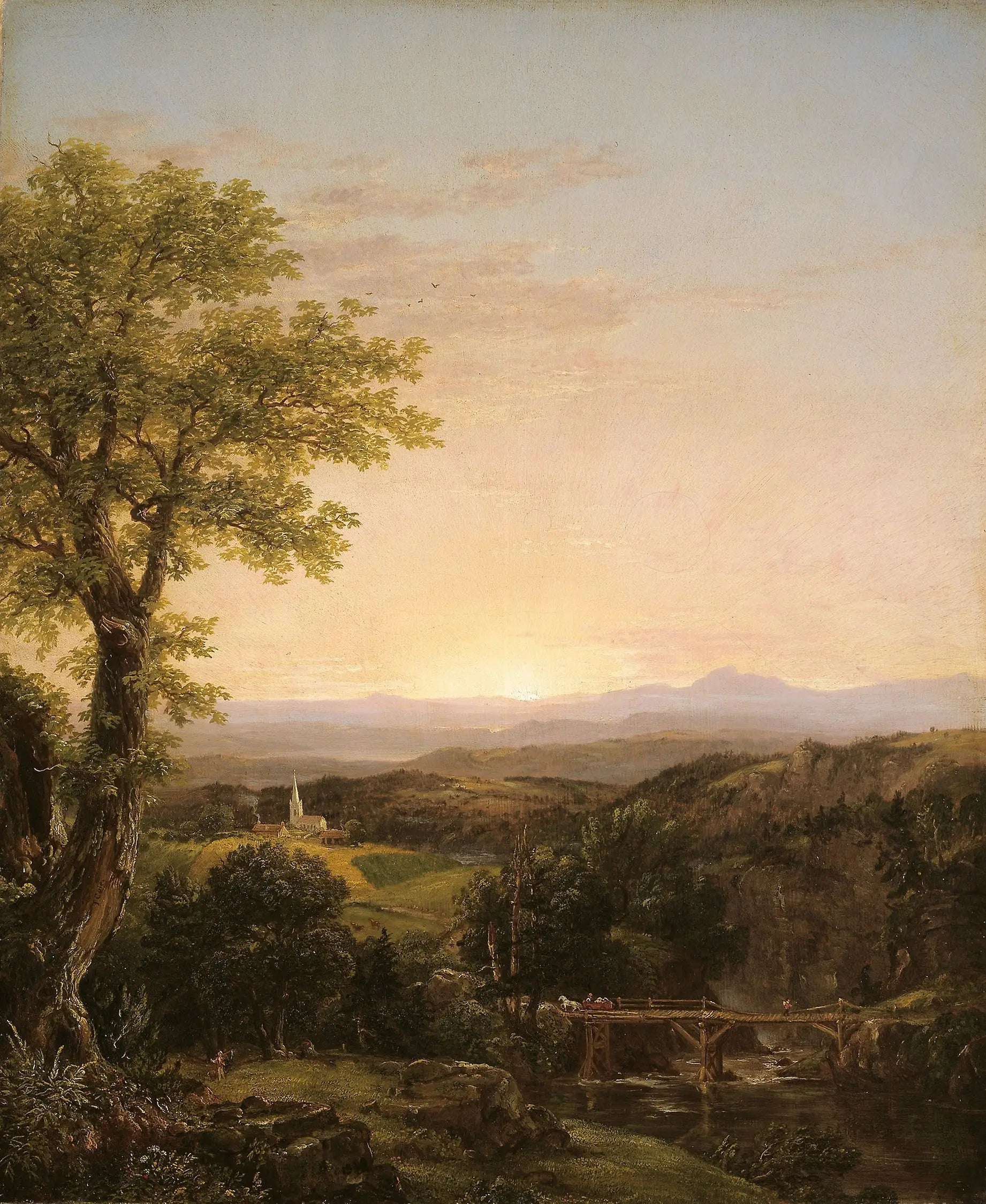Paysage de Nouvelle Angleterre - Thomas Cole - Alpha Reproduction