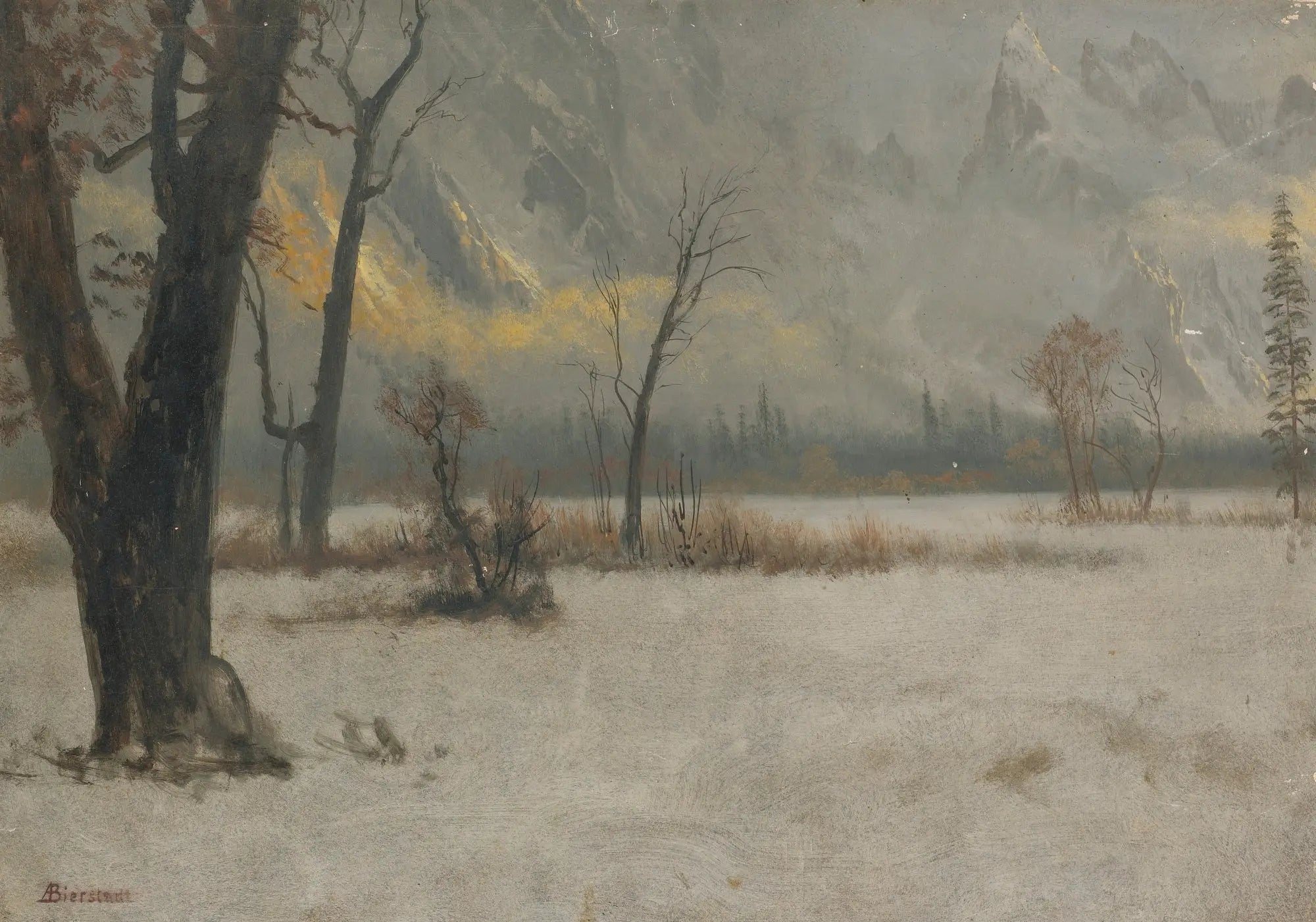 Paysage d’hiver - Albert Bierstadt - Alpha Reproduction
