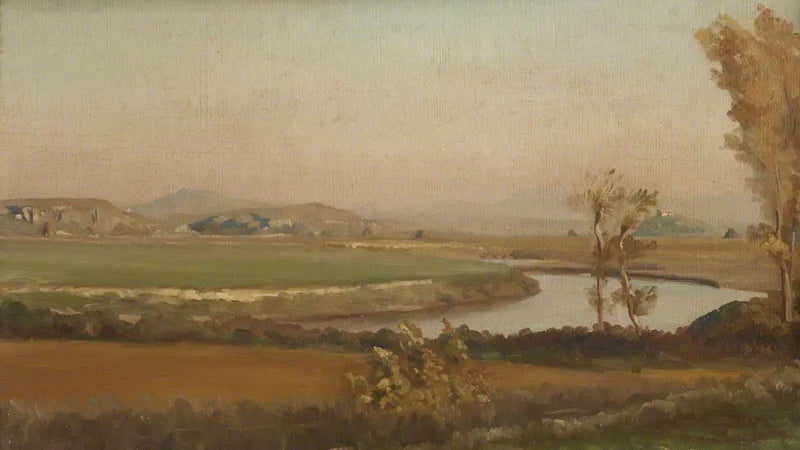 Fluvijní krajina, pravděpodobně v Itálii - Frederic Leighton
