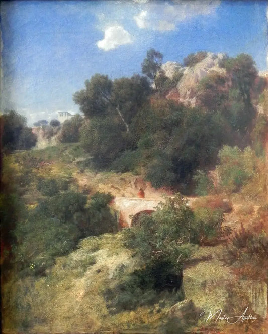 Paysage italien - Arnold Böcklin - Reproductions de tableaux et peintures haut de gamme