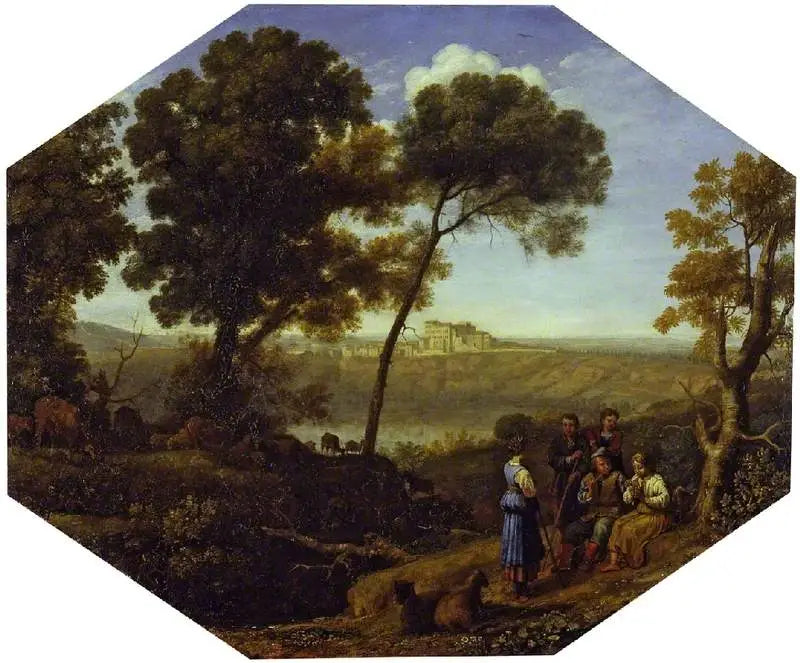 Paysage pastoral avec le lac d’Albano et Castel Gandolfo - Claude Lorrain - Alpha Reproduction