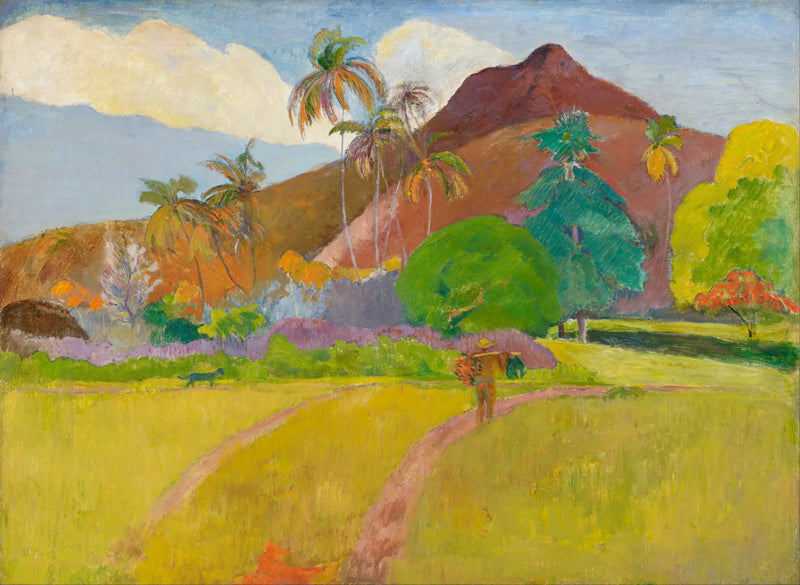 Tahitská krajina - Paul Gauguin