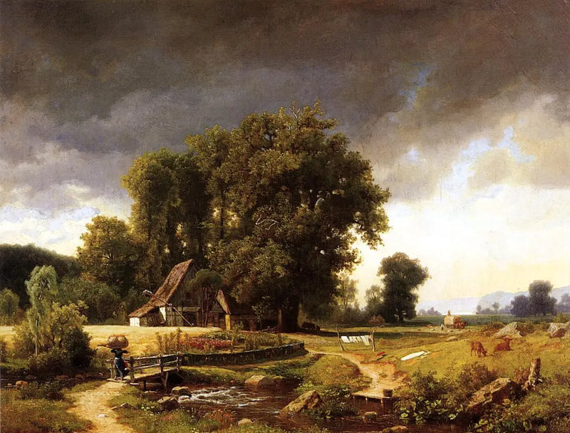 Západofrancouzská krajina - Albert Bierstadt