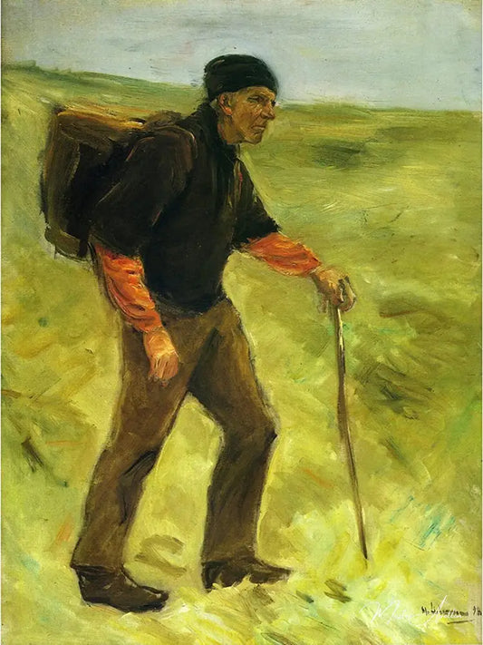 Paysan à pied - Max Liebermann - Reproductions de tableaux et peintures haut de gamme