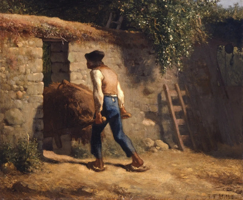 Farmář s kolečkem - Jean-François Millet