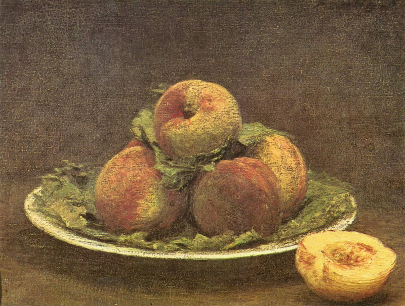 Broskve na talíři - Henri Fantin-Latour