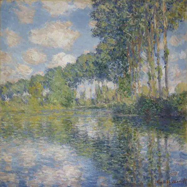 Topoly na břehu Epte - Claude Monet