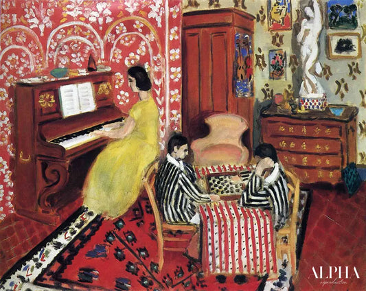 Pianiste et joueurs de dames - Matisse - Reproductions de tableaux et peintures haut de gamme