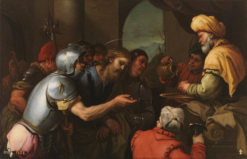 Pilát se umývá ruce - Luca Giordano