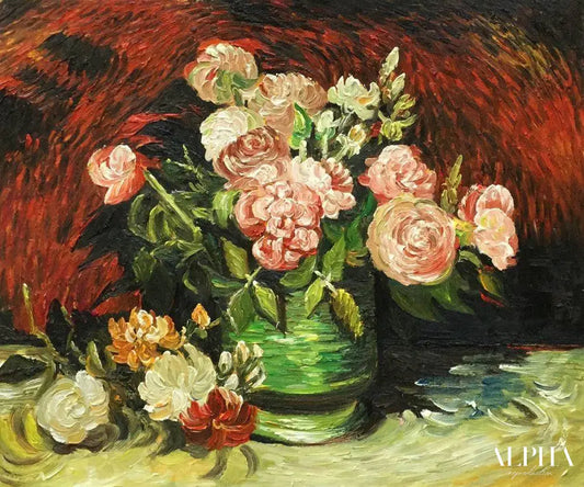 Pivoine et des roses - Van Gogh - Reproductions de tableaux et peintures haut de gamme