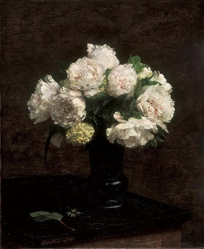 Pivoines blanches et boules de neige - Henri Fantin-Latour - Alpha Reproduction