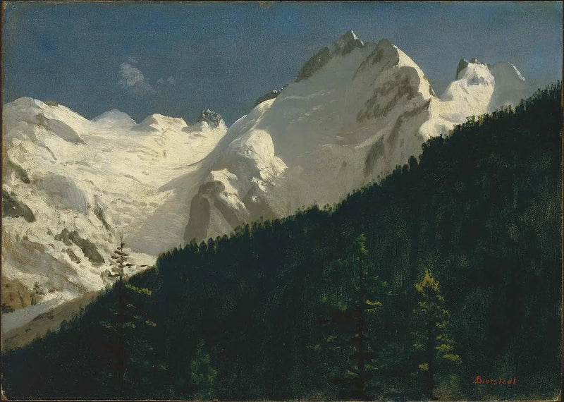 Piz Bernina, Švýcarsko - Albert Bierstadt