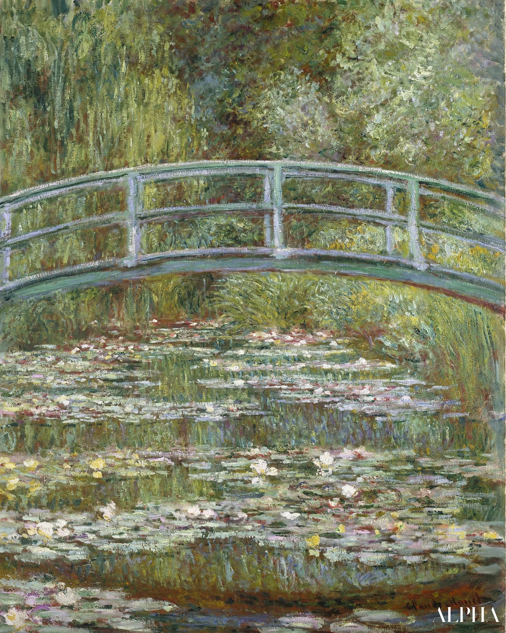 Pont au-dessus d'un bassin de nymphéas - Claude Monet - Reproductions de tableaux et peintures haut de gamme