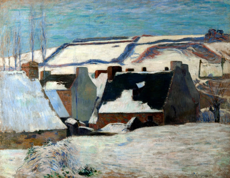 Pont-Aven pod sněhem - Paul Gauguin