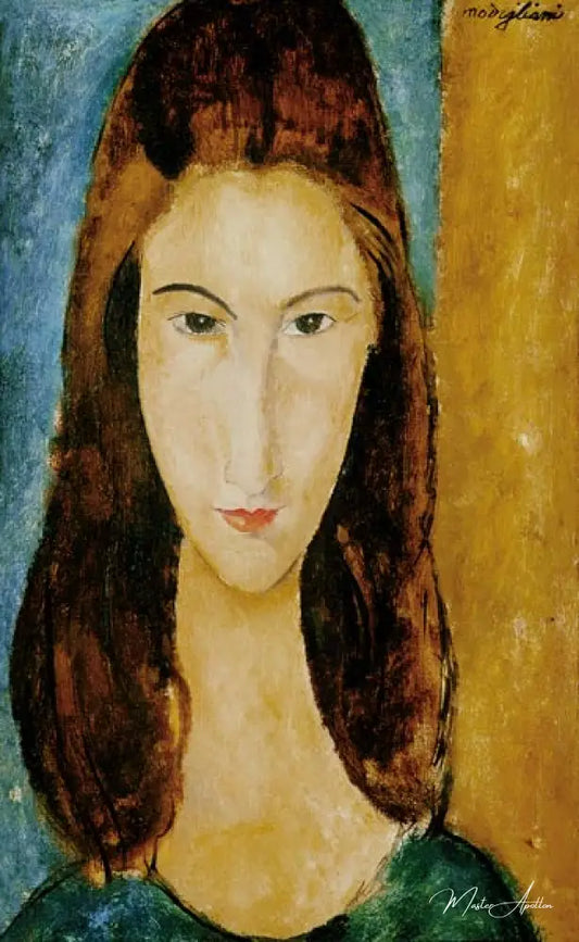 Portait de Jeanne Hebuterne - Amedeo Modigliani - Reproductions de tableaux et peintures haut de gamme