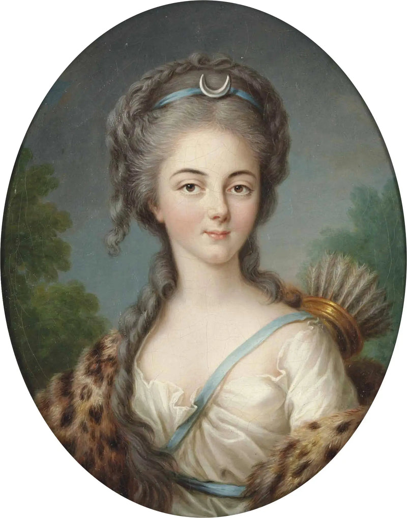 Portrét Anne Charlotte de Lorraine, Mademoiselle de Brionne, jako Diany - Élisabeth Vigée Le Brun