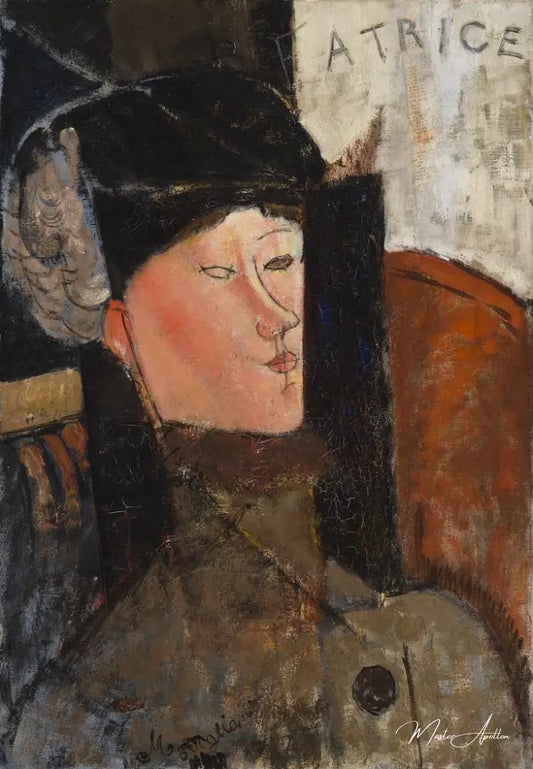 Portrait de Béatrice Hastings - Amadeo Modigliani - Reproductions de tableaux et peintures haut de gamme