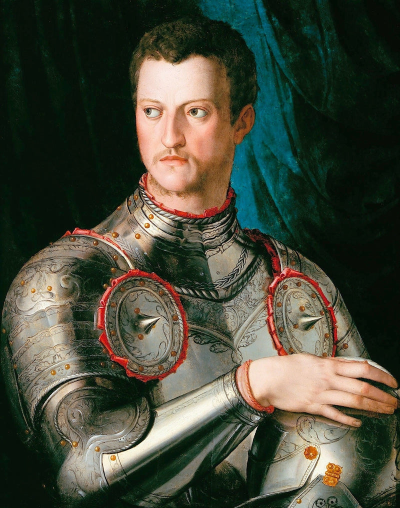 Portrét Cosmeho I. de Médicis v brnění. - Bronzino