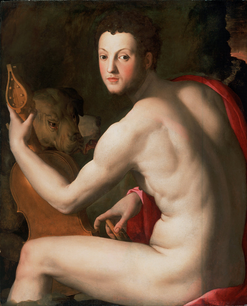 Portrét Cosima I. de Médicis v Orfeovi - Bronzino