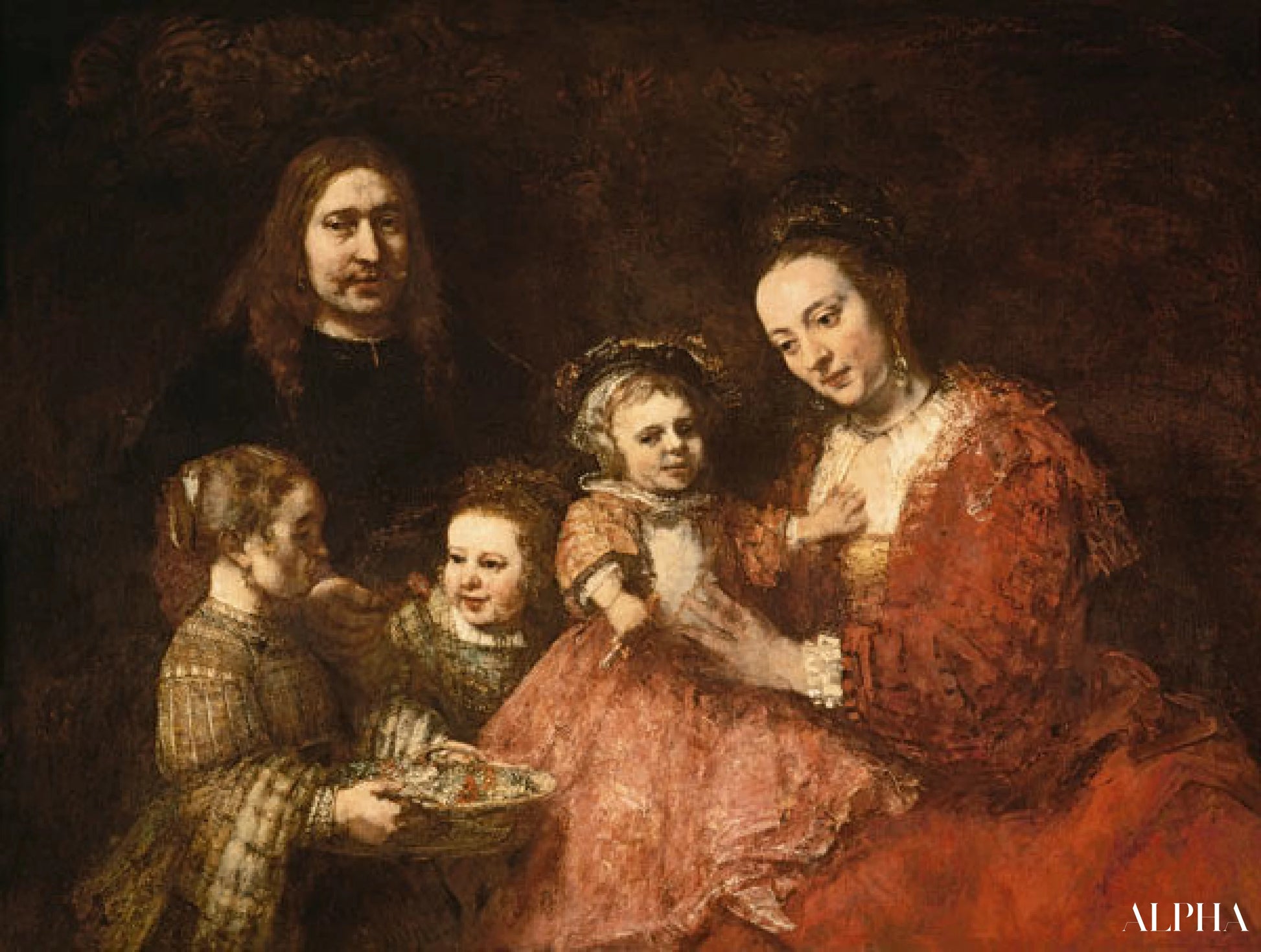 Portrait de famille - Rembrandt van Rijn - Reproductions de tableaux et peintures haut de gamme
